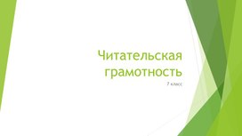 Презентация  Читательская грамотность 7 класс