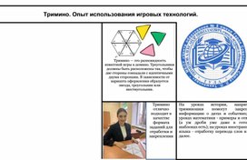 Обложка для материала Тримино. Опыт использования игровых технологий.