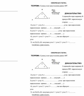 Обложка для материала Теорема о сумме внутренних углов треугольника_Дидактический материал