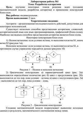 Обложка для материала Разработка алгоритмов