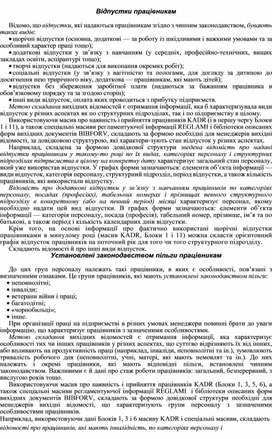 Обложка для материала Відпустки працівникам