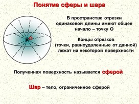 Презентация к уроку по теме "Сфера и шар"