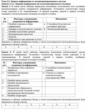 Обложка для материала Контроль знаний по теме Защита информации от несанкционированного доступа