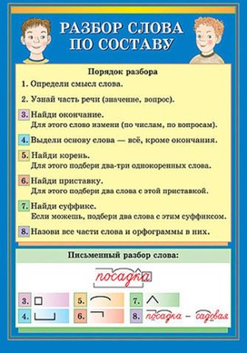 Обложка для материала разбор слова по составу