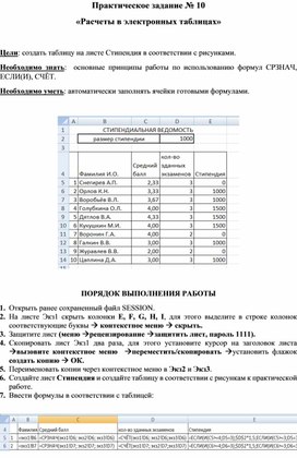 Экономические расчеты в электронных таблицах проект