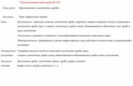 Обложка для материала Технологическая карта урока № 110
