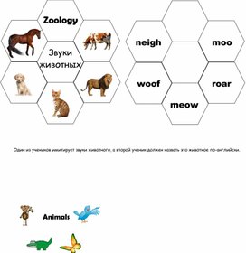 Интерактивные шаблоны к уроку английского языка во 2 классе по теме "Zoology"