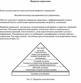 Обложка для материала Иерархия управления