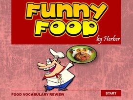 Игра-презентация по английскому языку на тему: "Funny food"