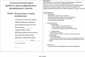 Конспект по КРО "Путешествие в страну воображения"