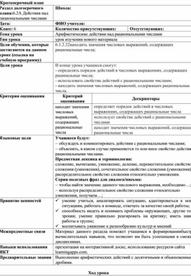 Обложка для материала 13. Арифметические действия над рациональными числами. Вариант 3.