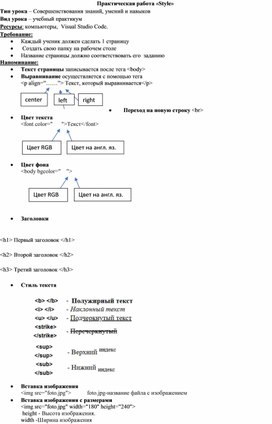 Обложка для материала Практическая работа HTML «Style»