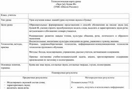Обложка для материала Конспект урока "Звук [ж]. Буква ж"