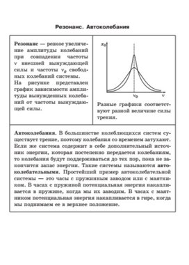 Обложка для материала резонанс, автоколебания