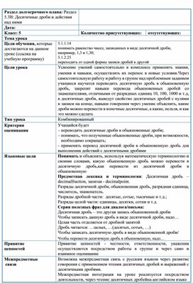 Обложка для материала Математика 5 класс Д обыкновенную  план (1)