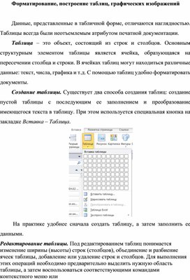Форматирование, построение таблиц, графических изображений.docx