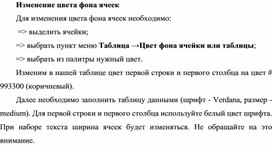Обложка для материала Изменение цвета фона ячеек