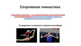 Спортивная гимнастика