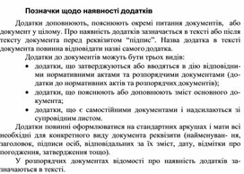 Обложка для материала Позначки щодо наявності додатків