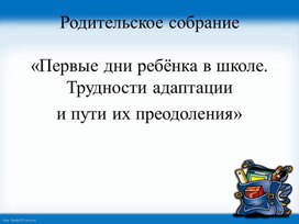 Презентация "Адаптация м пути ее решения"