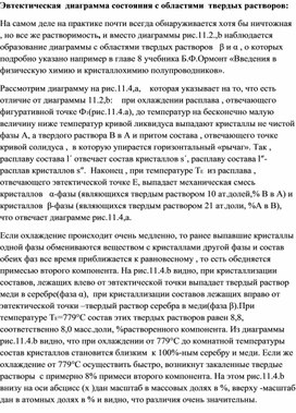 Обложка для материала Эвтектическая  диаграмма состояния с областями  твердых растворов.