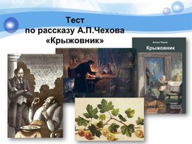 Обложка для материала Тест по рассказу А.П.Чехова «Крыжовник» (литература, 10 класс)