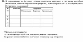 Обложка для материала Задание по MS Excel