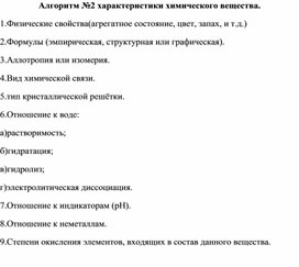 Обложка для материала Алгоритм описания химического элемента