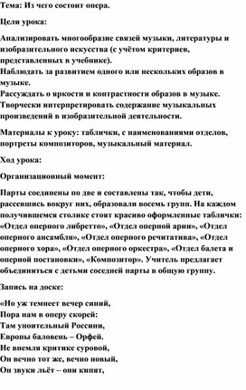 Обложка для материала Урок: Из чего состоит опера