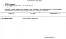 Обложка для материала Технологическая карта к уроку русского языка.Обучающее изложение "Поползень"