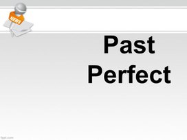 Обложка для материала презентация Past perfect