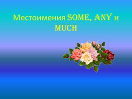 Обложка для материала Местоимения some, any и much