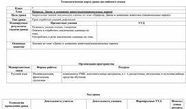 Обложка для материала Технологическая карта по английскому языку на тему "Природа"
