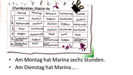 Презентация по немецкому языку "Расписание уроков"