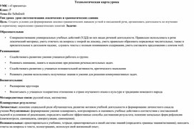 Технологическая карта по немецкому языку по  теме "Школьное время"