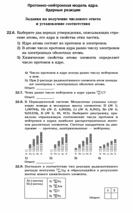 Обложка для материала Материалы по физике по ЕГЭ тема модель ядра
