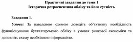Обложка для материала Практичні завдання до теми 1 Історична ретроспектива обліку та його сутність
