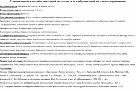 Технологическая карта образовательной деятельности по изобразительной деятельности (рисованию)