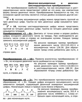 Обложка для материала Двоично-восьмеричные и двоично-шестнадцатеричные преобразования