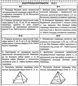 Обложка для материала Геометрия в таблицах. 10-11кл_контрольная работа