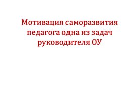 Мотивация педагогов в работе с детьми ОВЗ и билингвами, инофонами