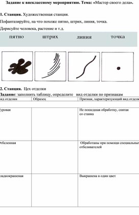 Обложка для материала Задание к внеклассному мероприятию. Тема: «Мастер своего дела».