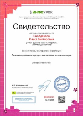 Обложка для материала Основы педагогики процесс воспитания и социализации