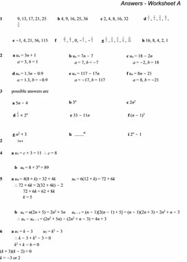 C1 Sequences and Series - Answers