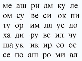 Обложка для материала слоговые таблица