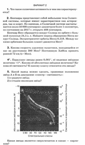 Обложка для материала Астрономия 11 кл итоговая контрольная работа