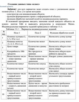 Обложка для материала Cоздание данных типа «класс»