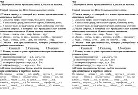 Проверочная работа по русскому языку по теме: "Имя прилагательное" 4 класс"