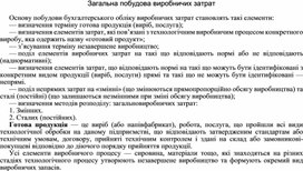 Обложка для материала Загальна побудова виробничих затрат