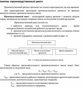 Понятие «производственный цикл»